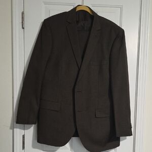 Classic Brown Men's Suit With Vest